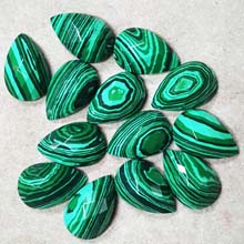13X18MM FACETED PEAR CABOCHON SYNTHETIC MALACHITE( 8PCS/BAG)(8PCS/BAG)